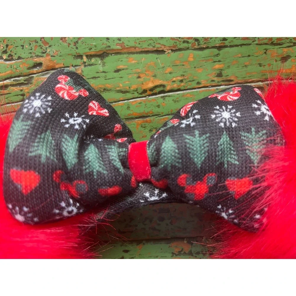 Disney Parks Holiday‎ Christmas Pom Pom Minnie Mouse Ears Headband Set Of 2